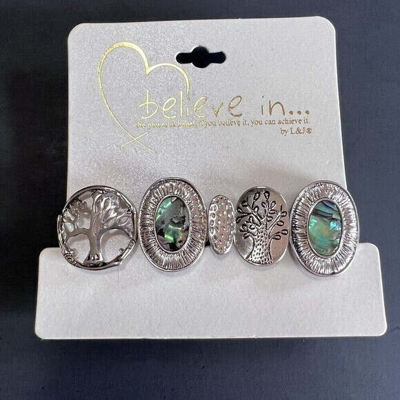 BELIEVE IN...BY L & J Stretch Bracelet Tree of life | Abalone Shell - Picture 4 of 10